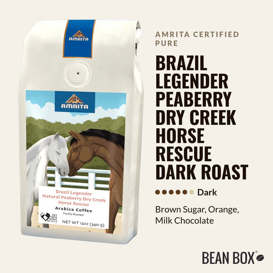 Brazil Legender Peaberry Dry Creek Horse Rescue Dark Roast