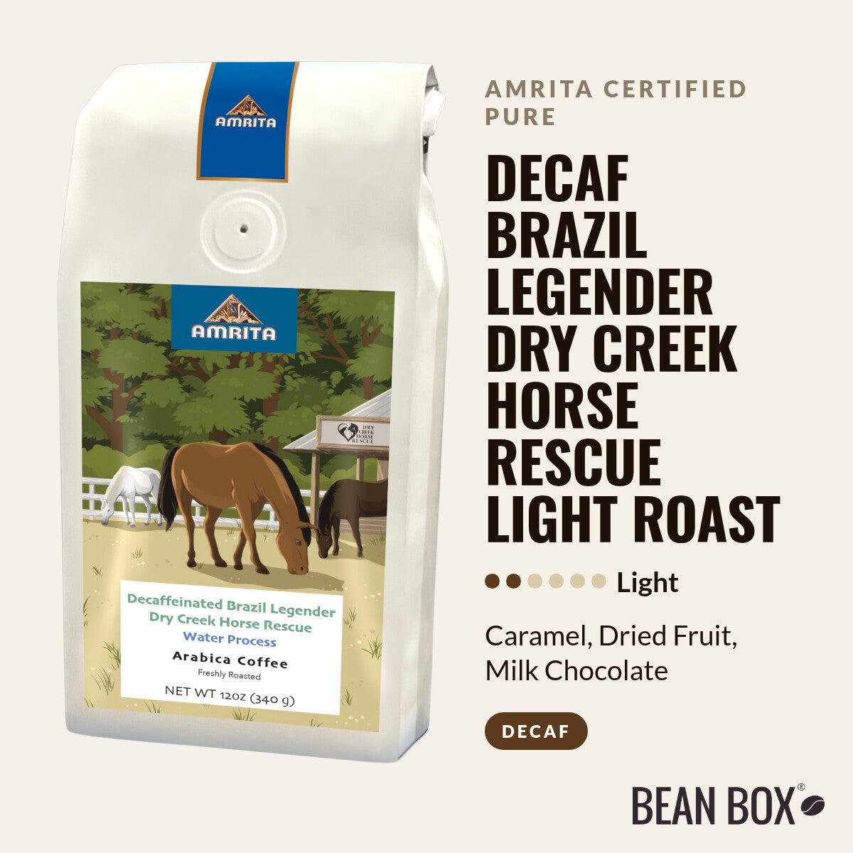 Decaf Brazil Legender Dry Creek Horse Rescue Light Roast