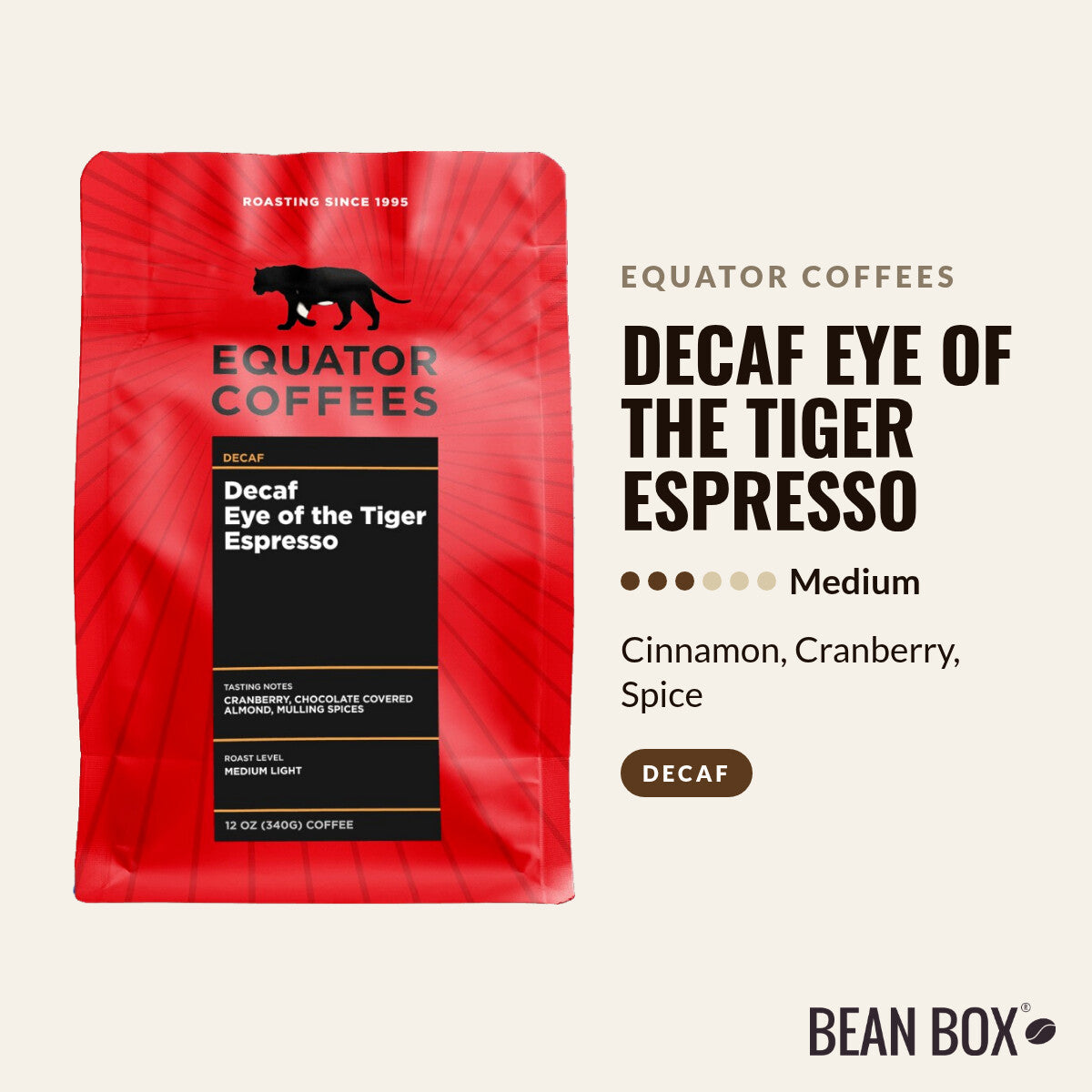 Decaf Eye of the Tiger Espresso