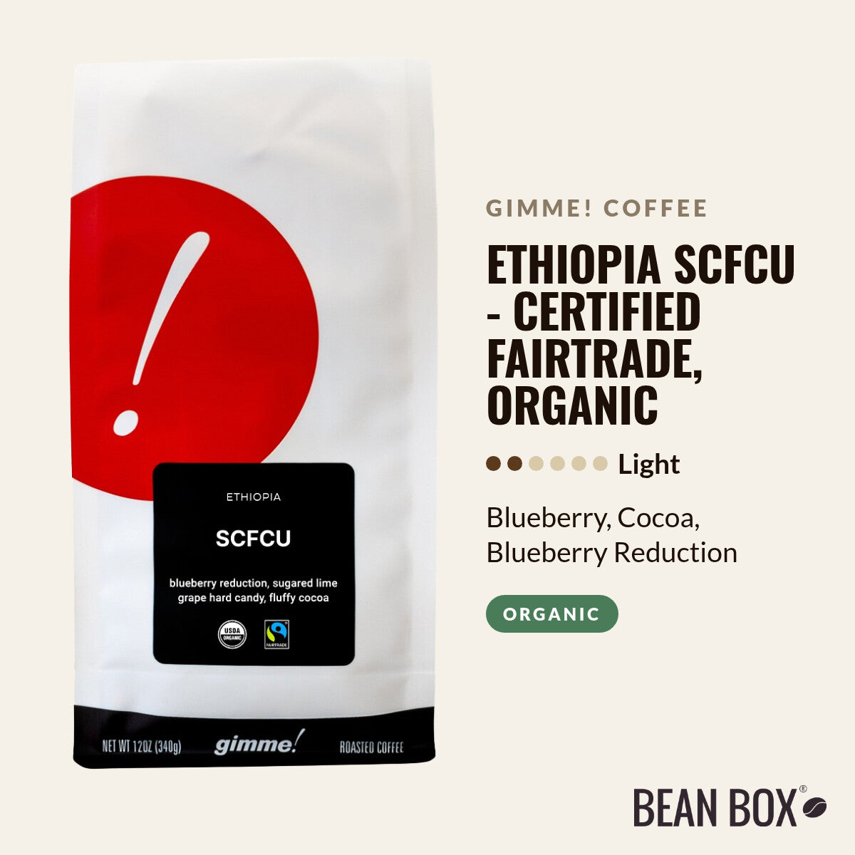 Ethiopia SCFCU - Certified Fairtrade, Organic